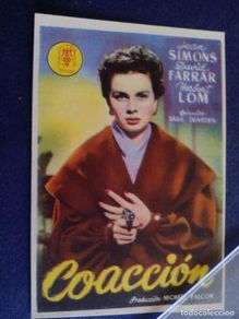 Cinema: folleto de cine - coaccion - cine saboya castellon -1953 -